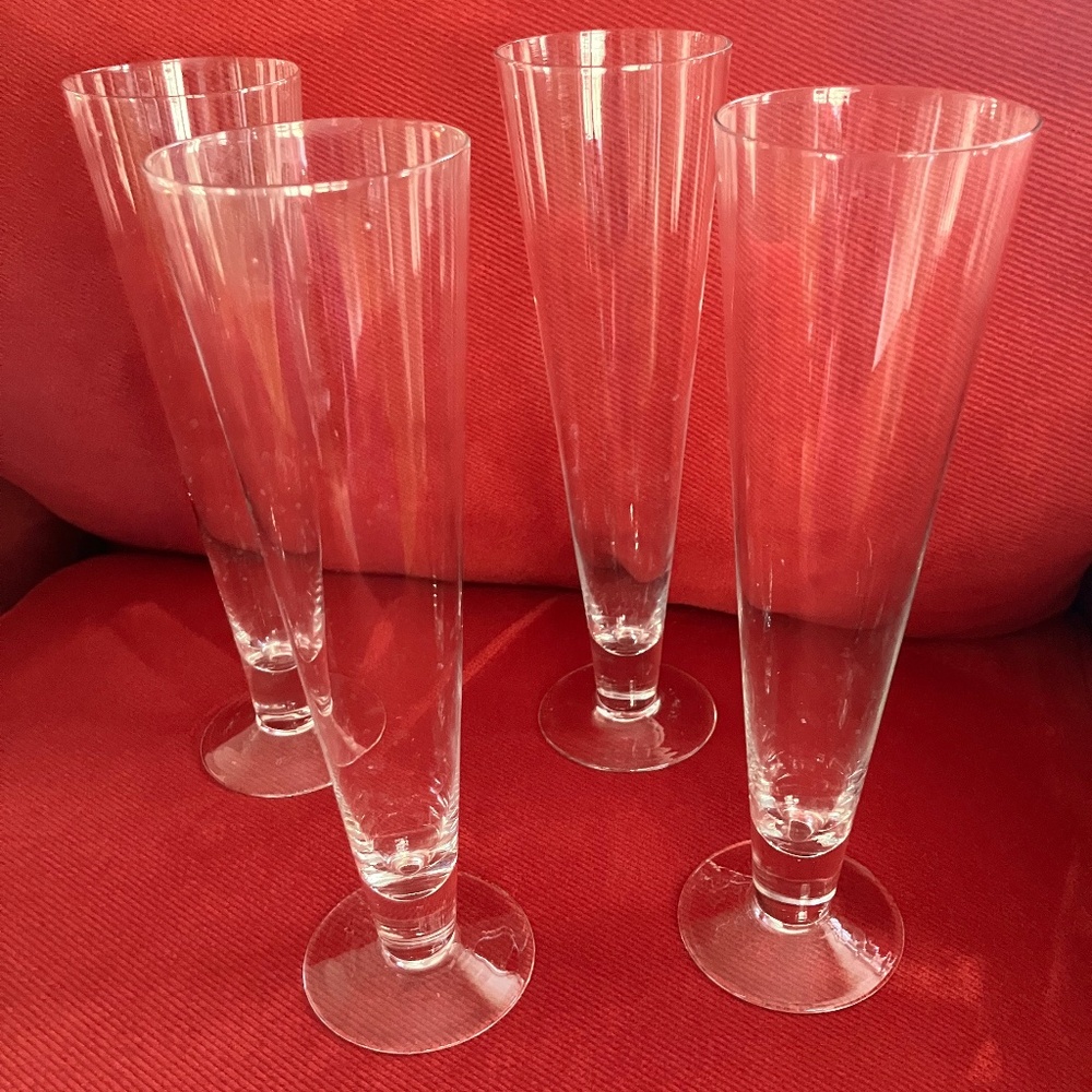 4 Vintage Pilsner Glasses
